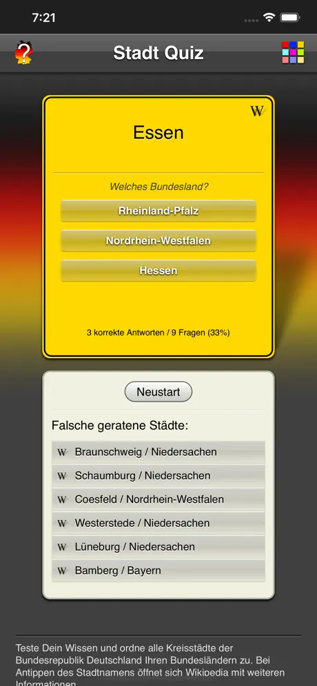 City Quiz Germany