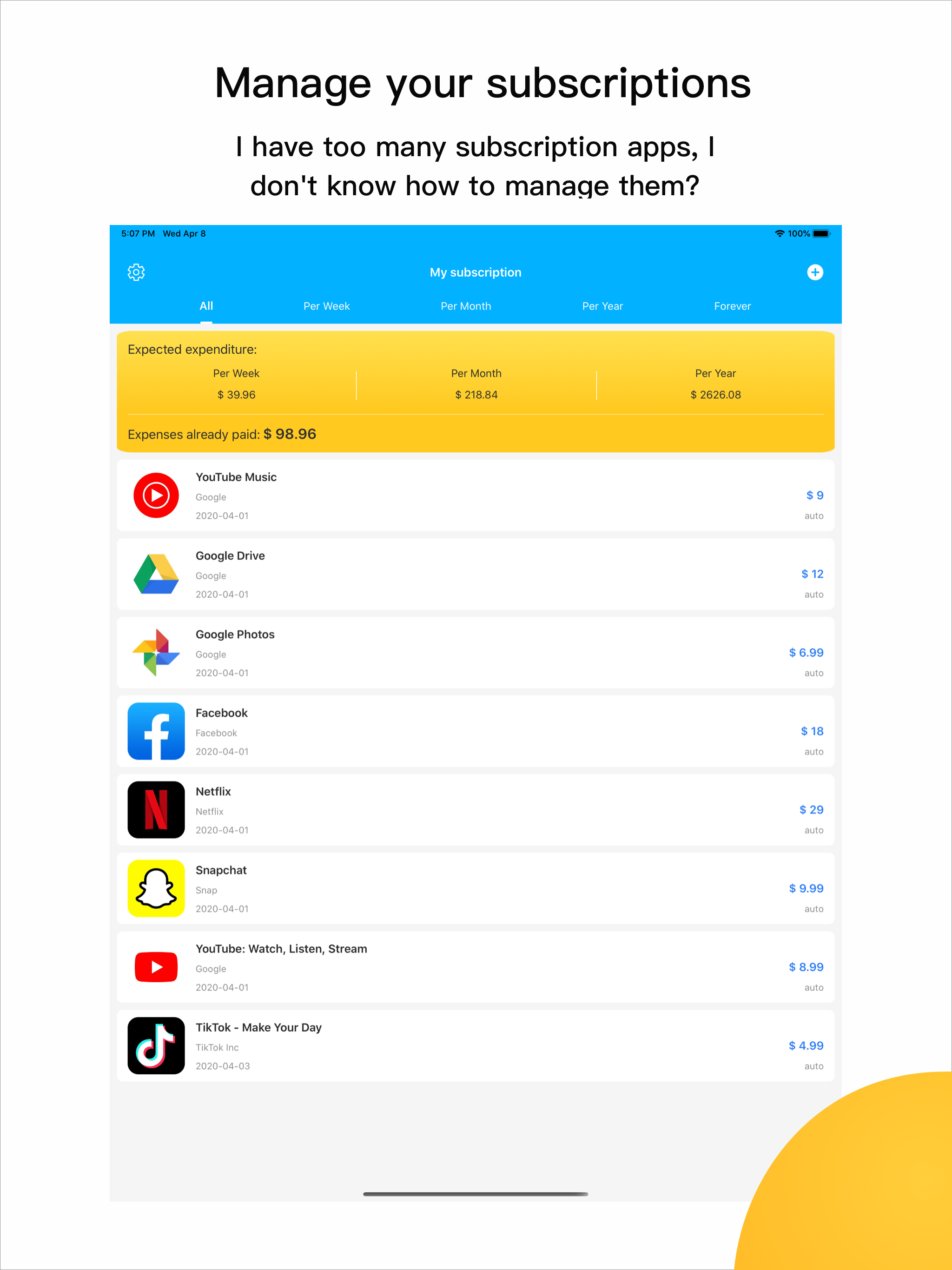 Card Box : Track subscriptions