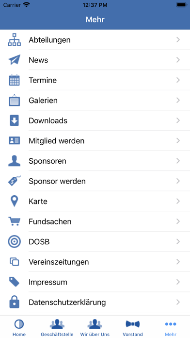 Blau-Weiß Schinkel Screenshot
