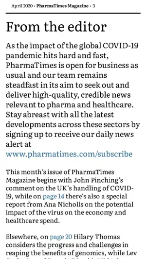 PharmaTimes Magazine screenshot 2