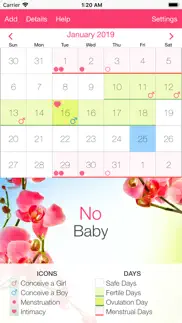 fertility and period tracker iphone screenshot 3