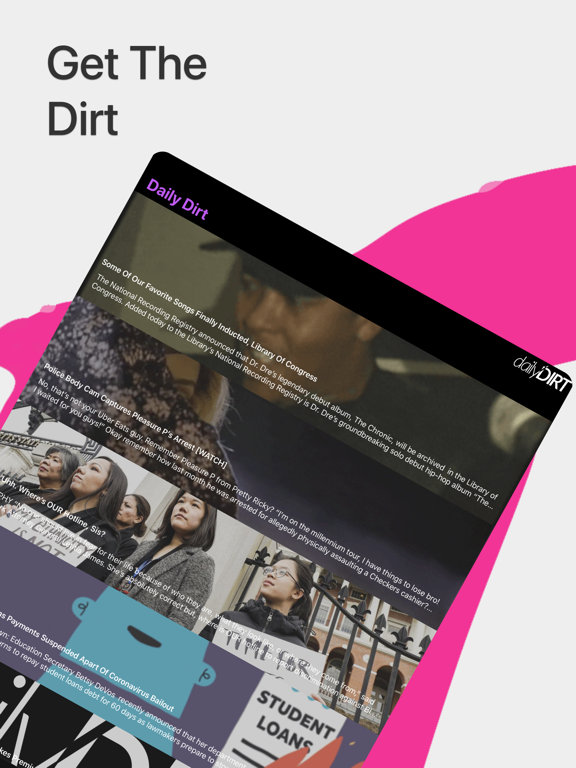 Daily Dirt iPad screenshot 1 - Entertainment app