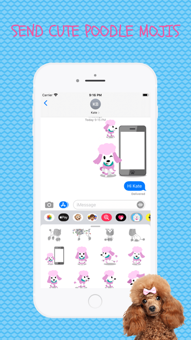 Poodle Fun Emoji Stickers screenshot 2