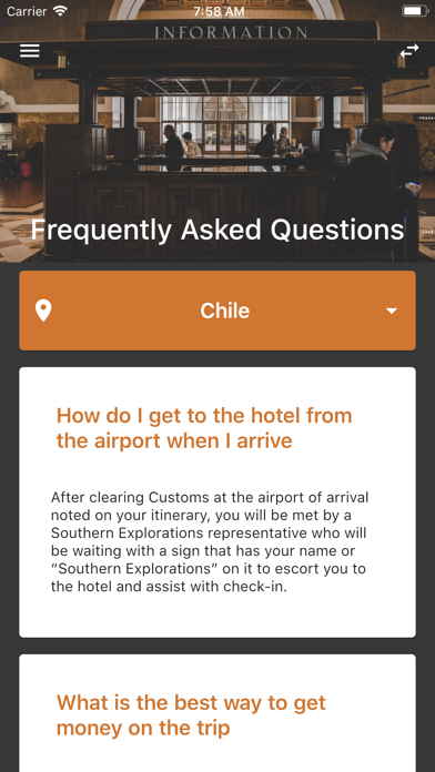 Southern Explorations iPhone screenshot 5 - Travel app