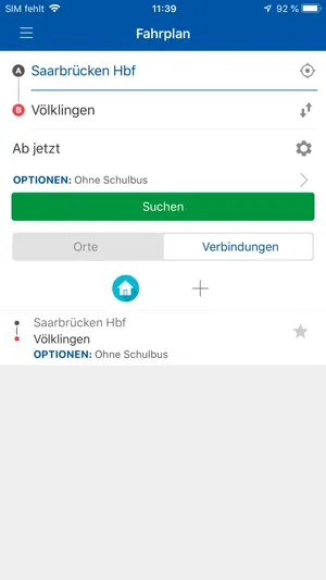 Saarfahrplan screenshot 2