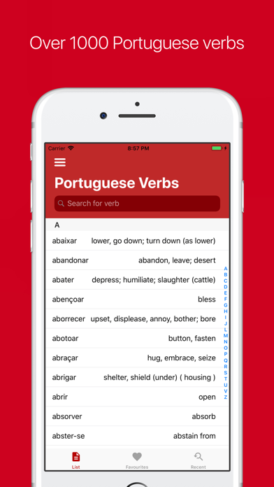 Portuguese Verb Conjugator Pro Screenshot