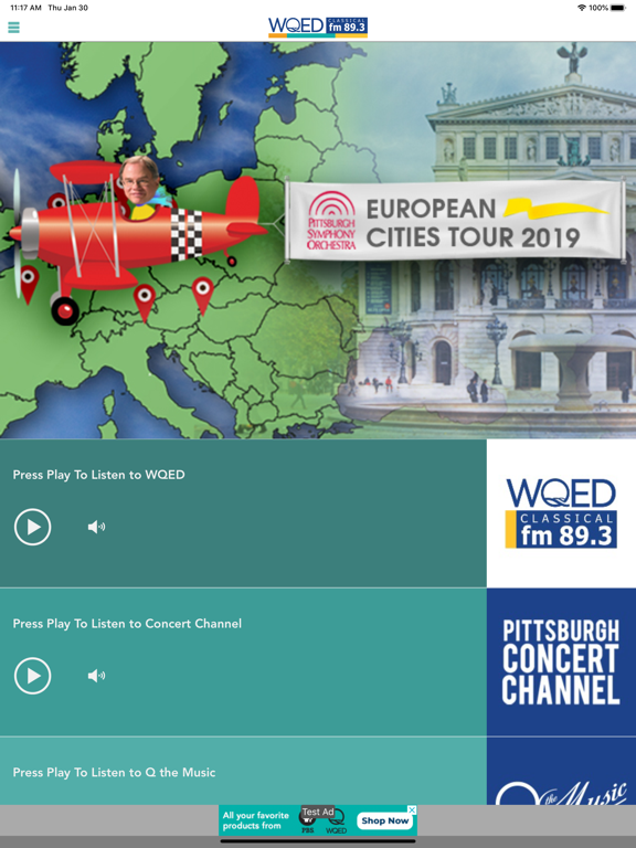 WQED-FM iPad screenshot 1 - Music app