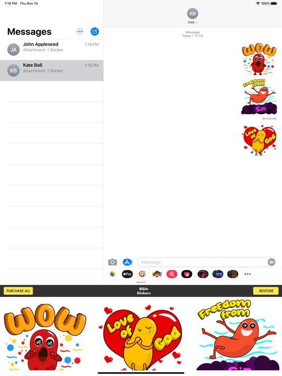 Screenshot #4 for Christian Bible Stickers