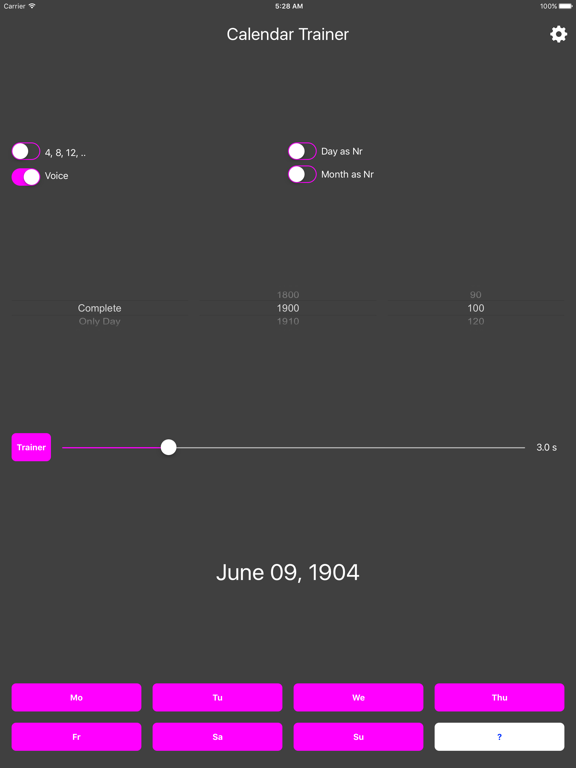 Screenshot #4 pour Calendar-Trainer