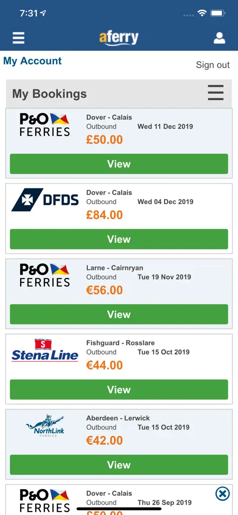 aFerry - All ferries! - Travel App | MWM