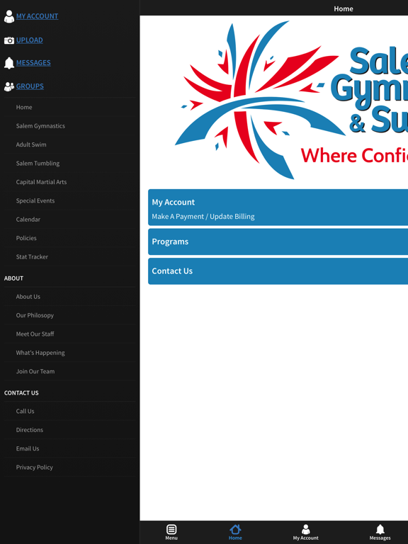 Salem Gymnastics & Swim iPad screenshot 2 - Lifestyle app