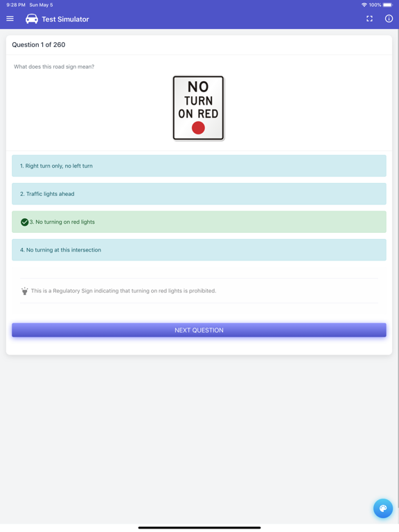 NC DMV Test iPad screenshot