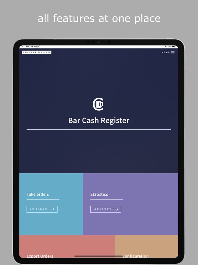 Bar sale cash register