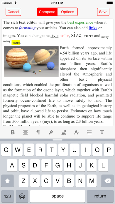 PDF Writer (PDF Rich Text Editor & Templates) Screenshot 2