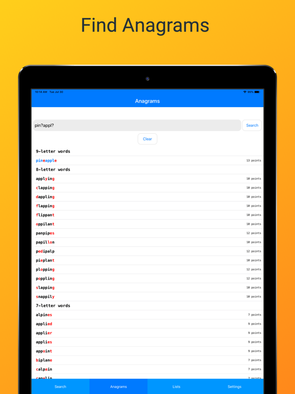 Screenshot #5 pour Word Checker (for Scrabble)