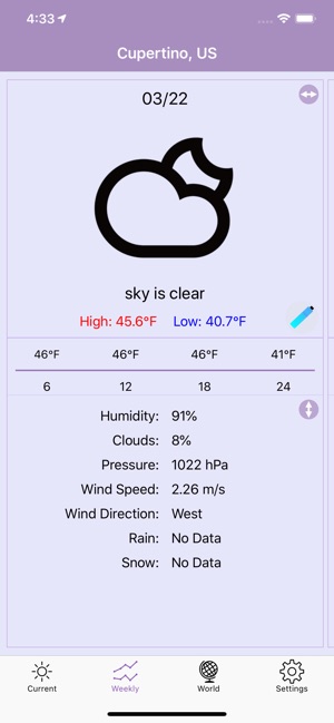 FLAT Weather Clock for iPhone(圖4)-速報App