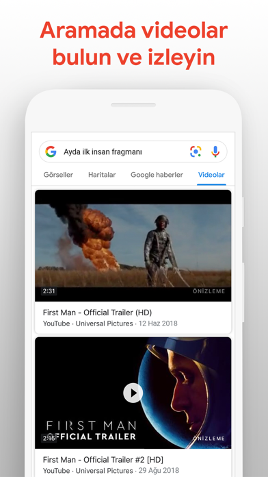 Google iphone ekran görüntüleri