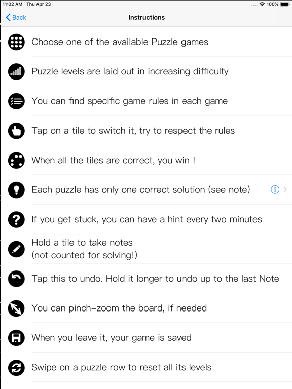 100×3 Logic Games iPad screenshot