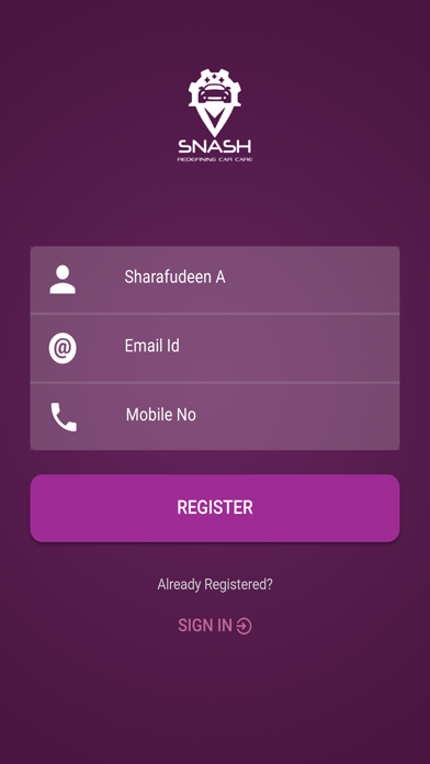Screenshot #1 pour SNASH Booking App
