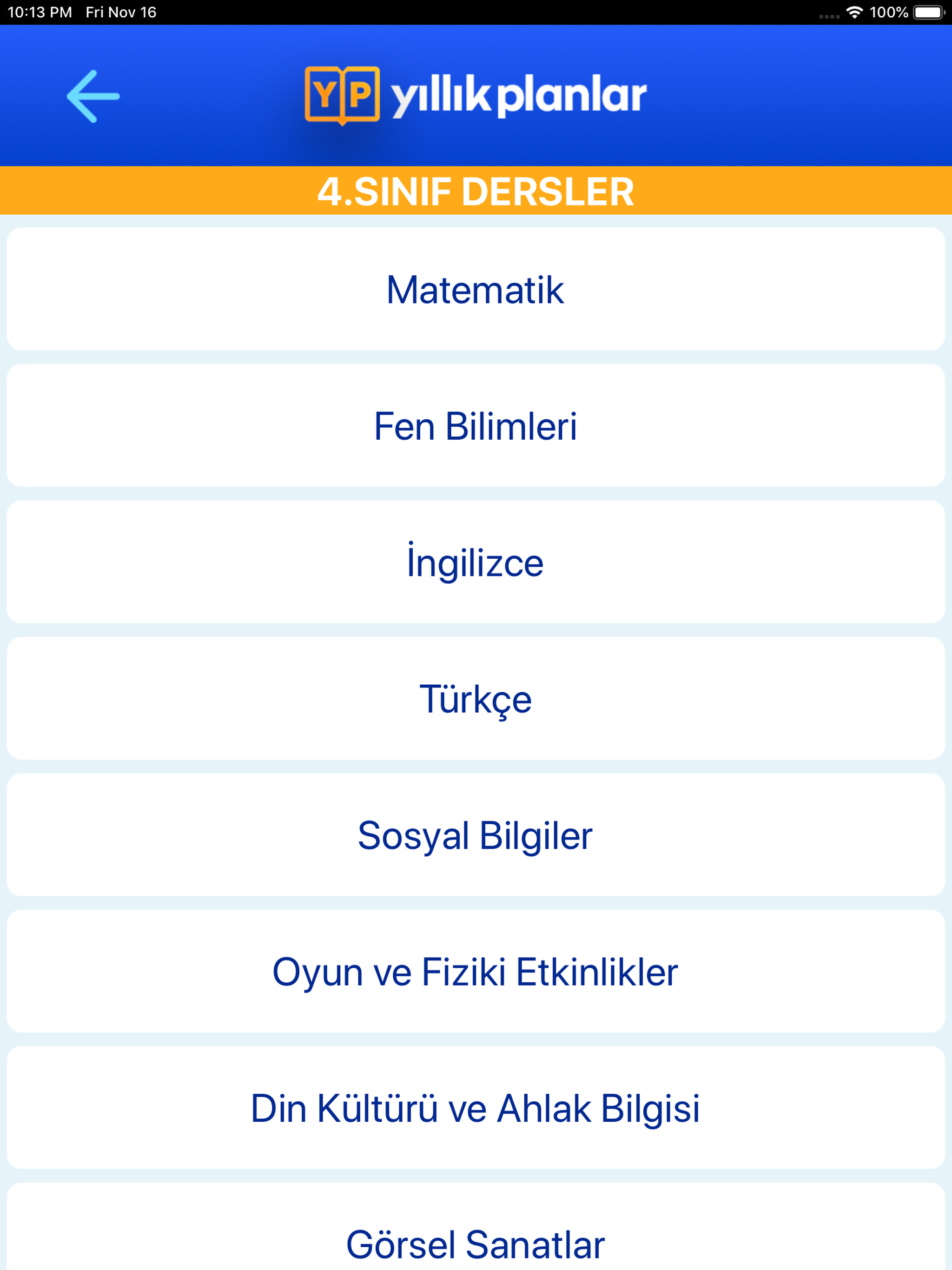 Kazanımlar - Yıllık Planlar
