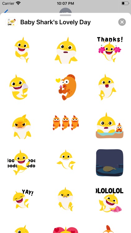 Animated Baby Shark Stickers