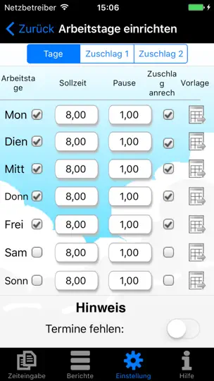 Screenshot von My Overtime IAP auf dem iPhone 4