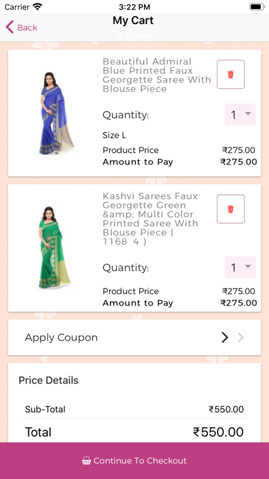 Kashvi Saree - Online Shopping Screenshot