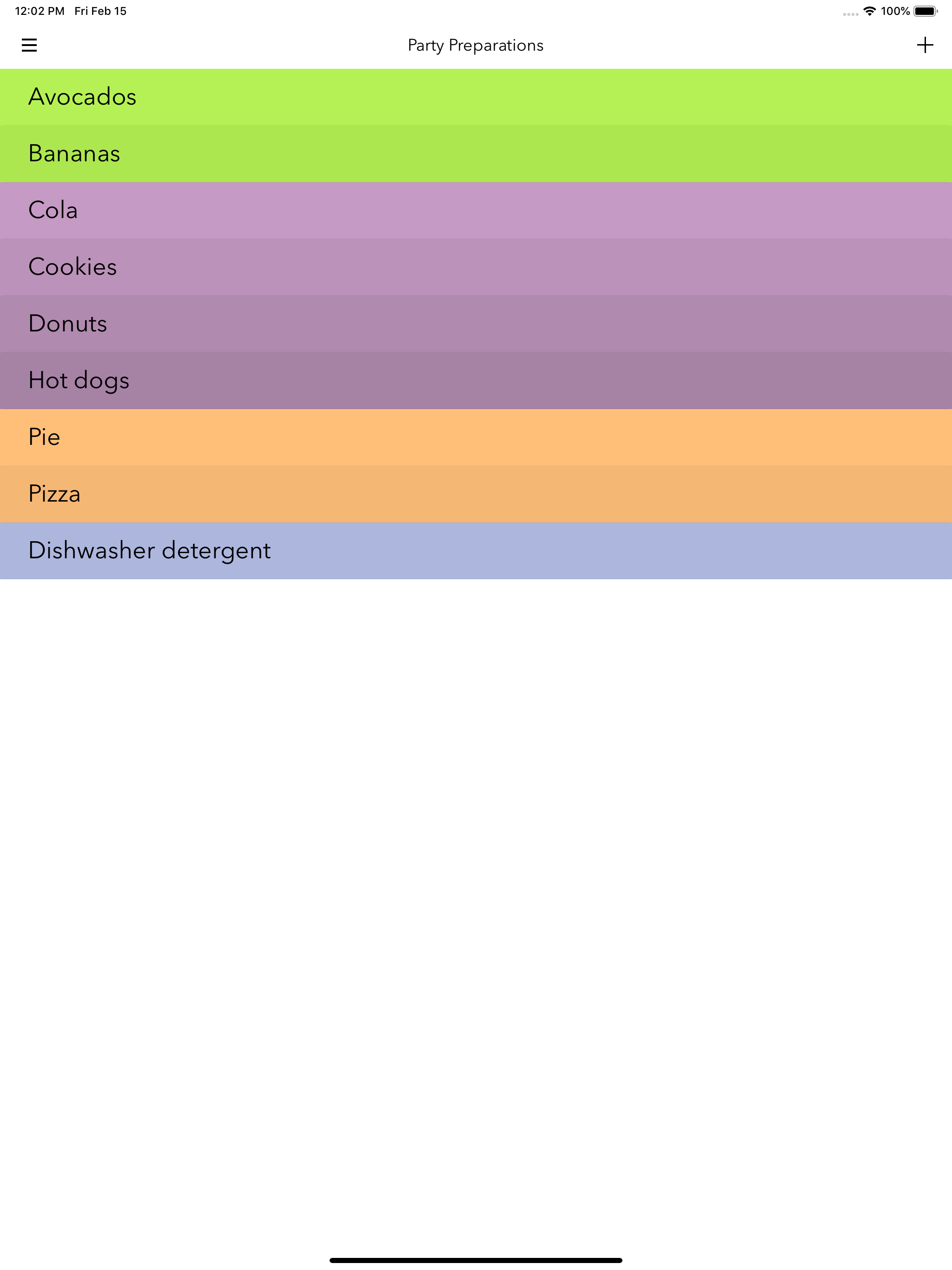 Picky - Grocery Shopping List