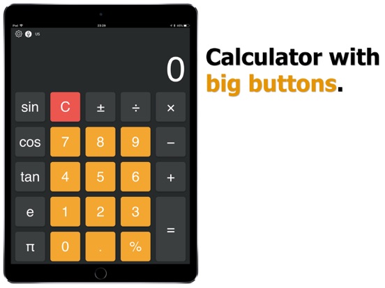 Calculator for iPhone and iPad iPad screenshot 1 - Utilities app