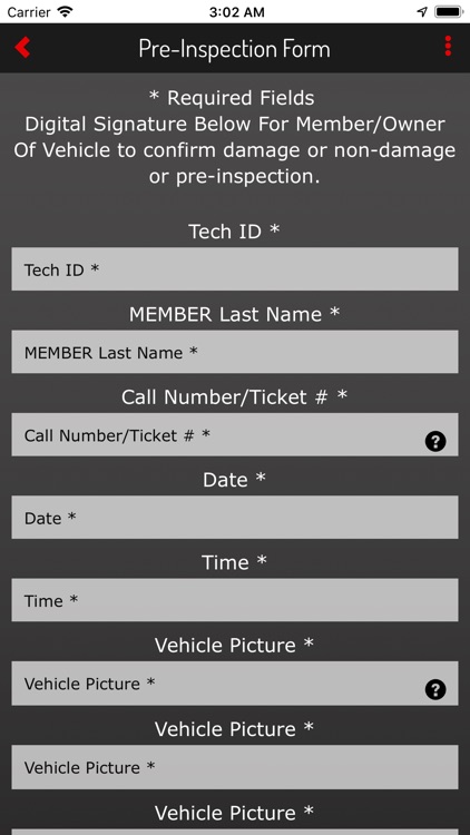 Pre-Inspection Forms