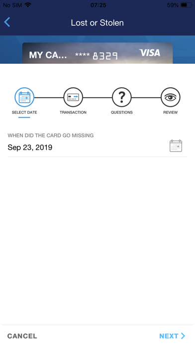 AgFed Credit Card Screenshot