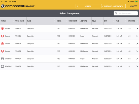 Screenshot #5 pour ComponentStatus Mobile