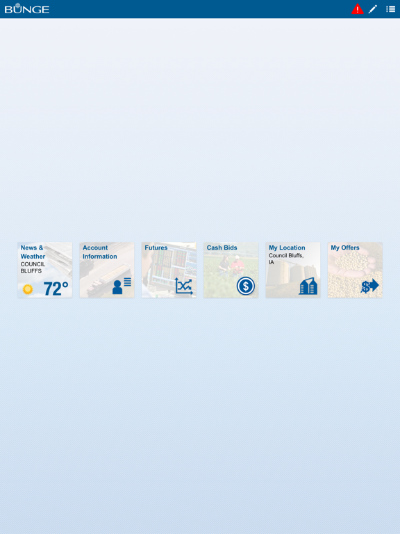 Bunge Mobile iPad screenshot 1 - Business app