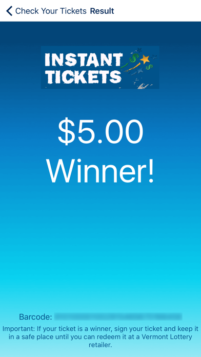 Vermont Lottery 2nd Chance Screenshot