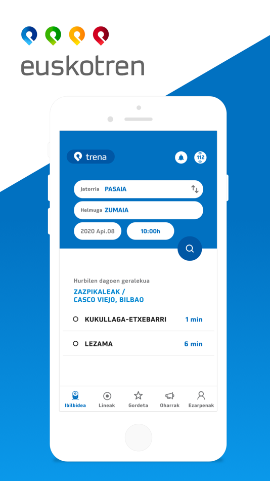 #1. Euskotren (iOS) 由: SOCIEDAD PUBLICA EUSKO TRENBIDEAK FERROCARRILES VASCOS SOCIEDAD ANONIMA