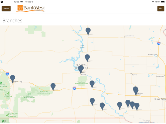BankWest SD Mobile Banking iPad screenshot 5 - Finance app