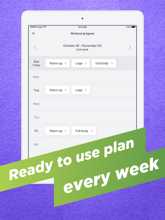 KeepFit – Weight Loss Fitness iPad screenshot 6 - Health & Fitness app