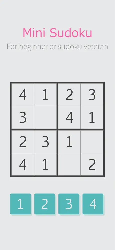 Mini Sudoku Number Place