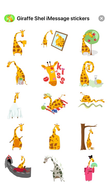 Giraffe stickers for iMessage screenshot-3
