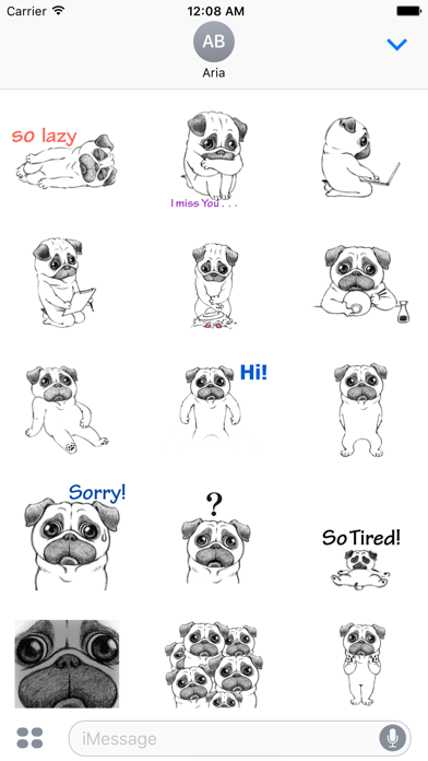 Animated Pug Dog PugMoji screenshot 2