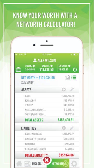 Budget App - Net Worth screenshot 2