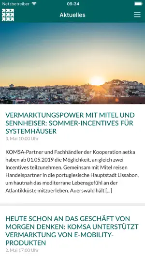 myKOMSA App screenshot 1