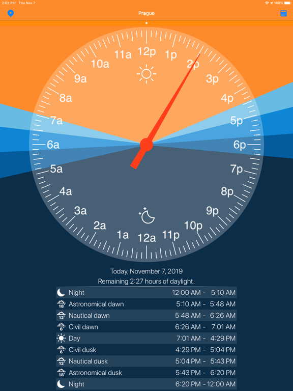 DayLight.One iPad screenshot 1 - Weather app