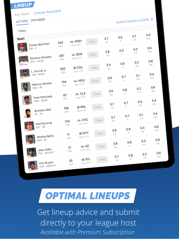 Fantasy Baseball My Playbook iPad screenshot 6 - Sports app