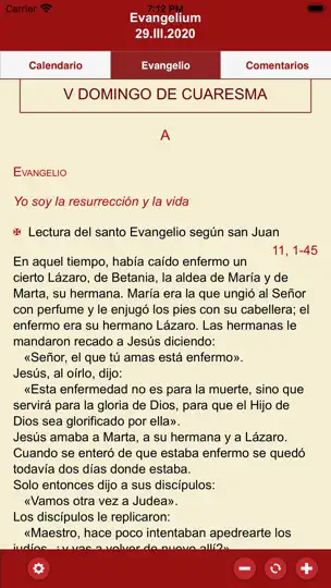 Captura de pantalla de Evangelium en iPhone 1