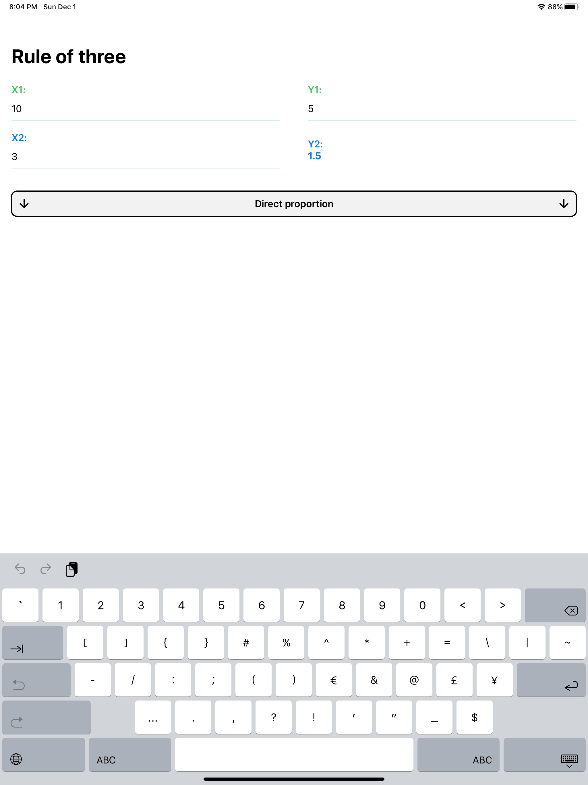 Rule of Three - Calculator screenshot 3