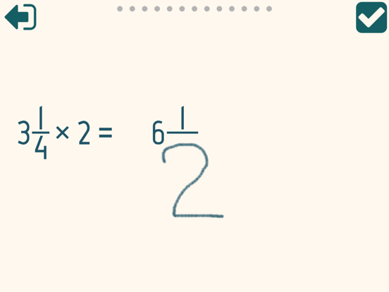 Multiplying Fractions Trainer iPad screenshot