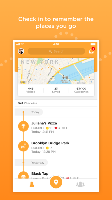 Screenshot #1 pour Foursquare Swarm: Check-in App