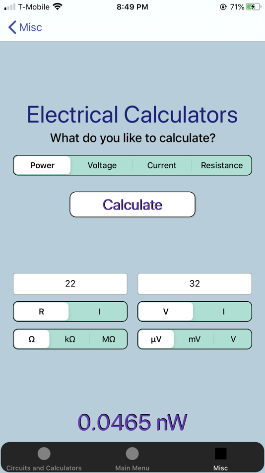 #6. Electronics Circuit Calculator (iOS) 作者: Mustafa Mohammed