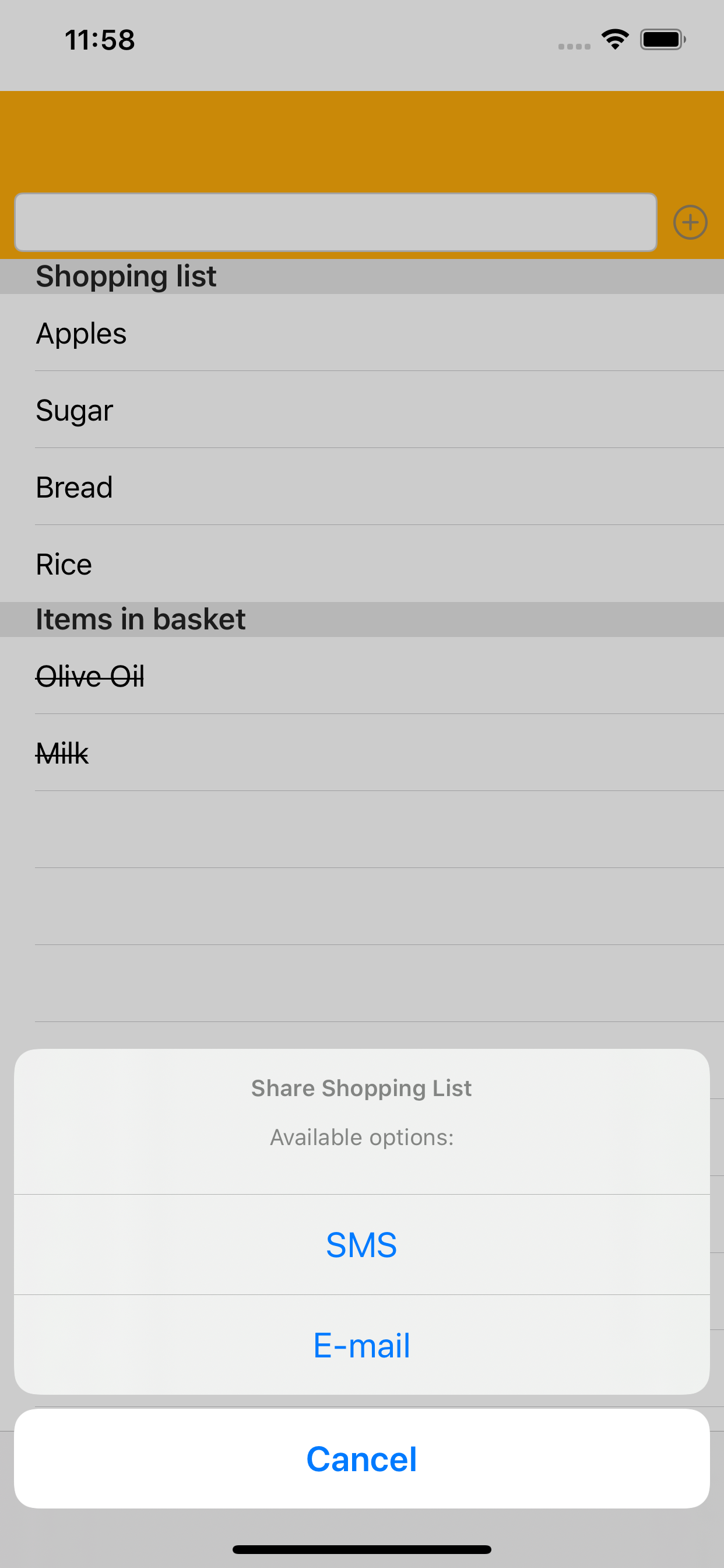 Basic Shopping List screenshot 3